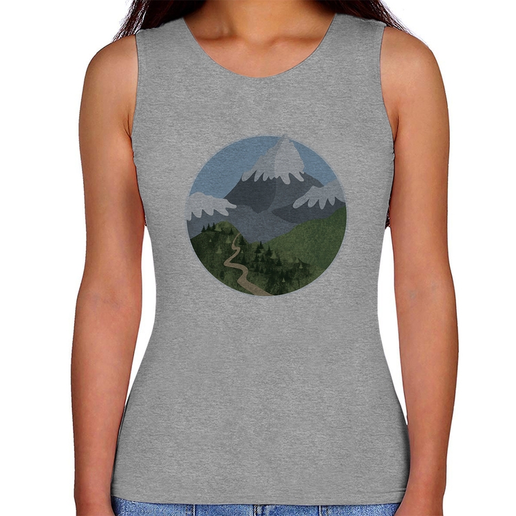 Regata Feminina Montanhas - Cinza