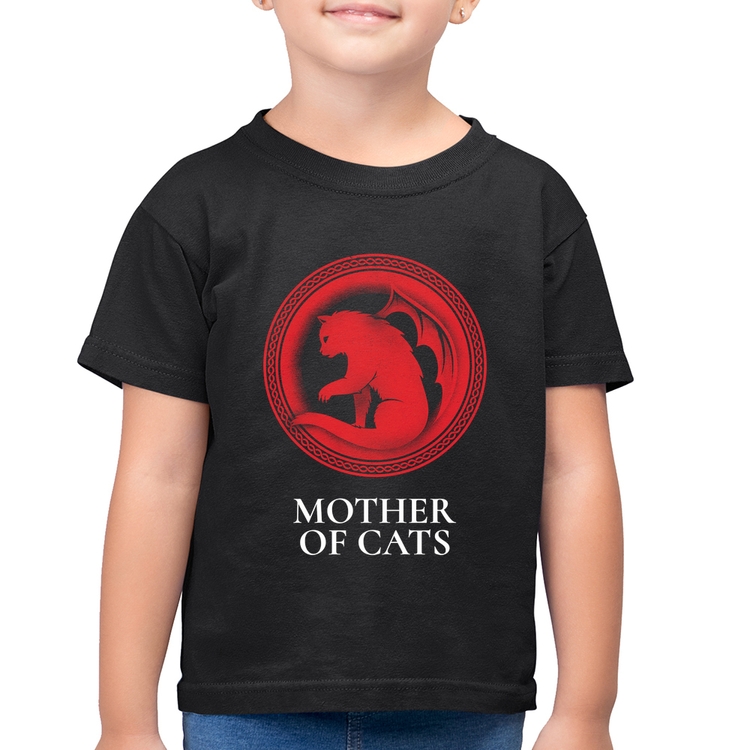 Camiseta Algodão Infantil Mother of Cats