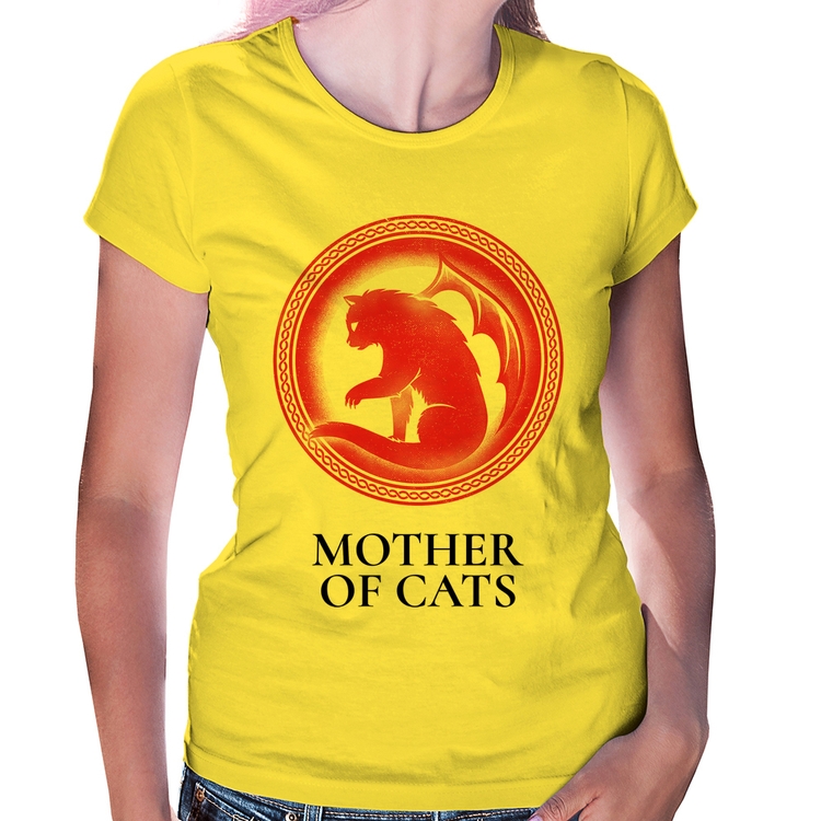 Baby Look Mother of Cats - Amarela