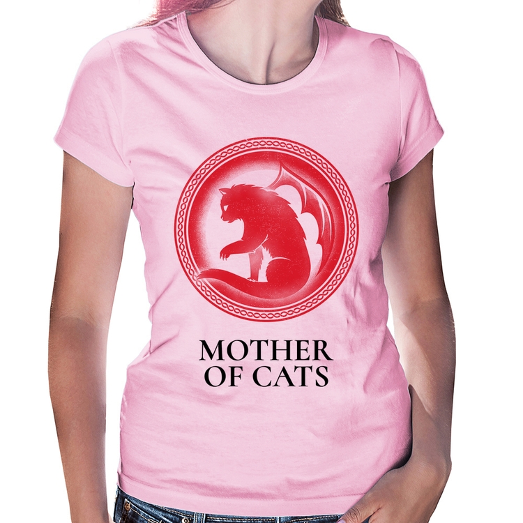 Baby Look Mother of Cats - Rosa Bebê