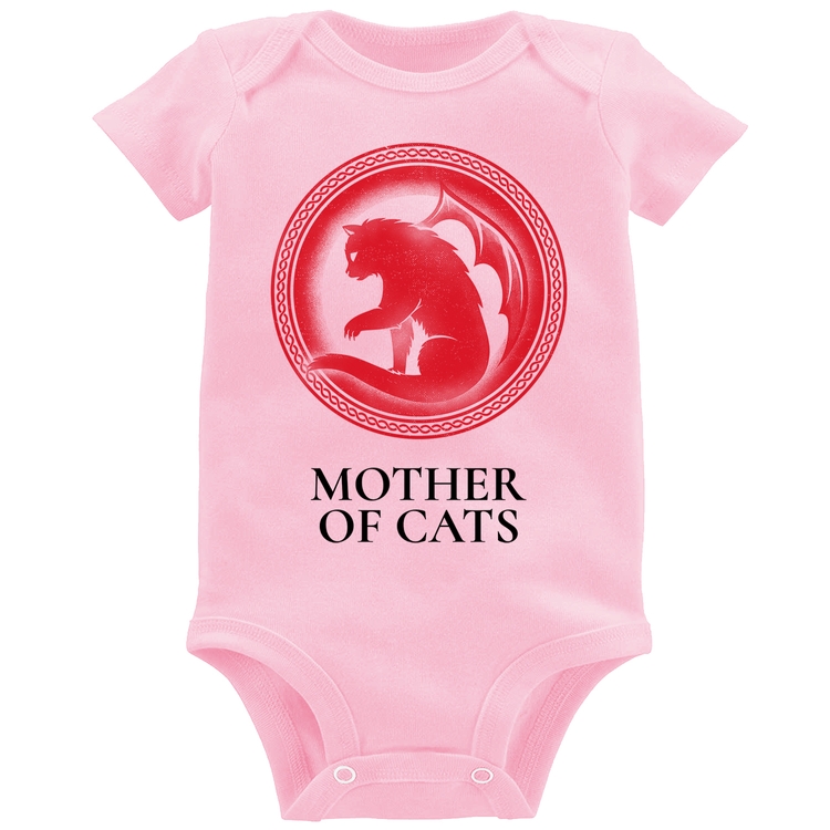 Body Bebê Mother of Cats - Rosa Bebê