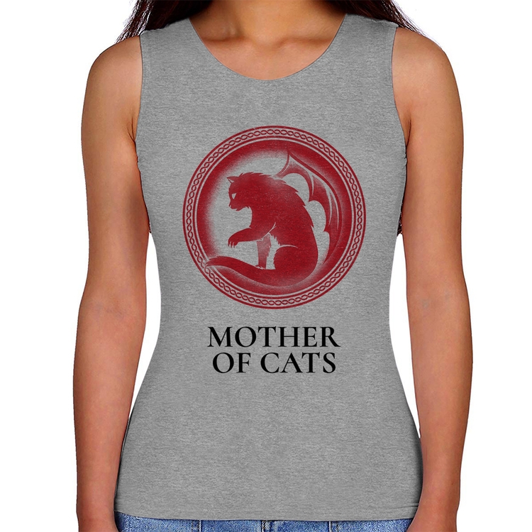 Regata Feminina Mother of Cats - Cinza