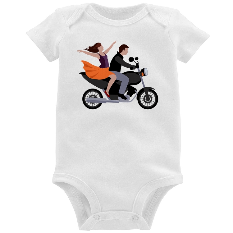 Body Bebê Moto Casal