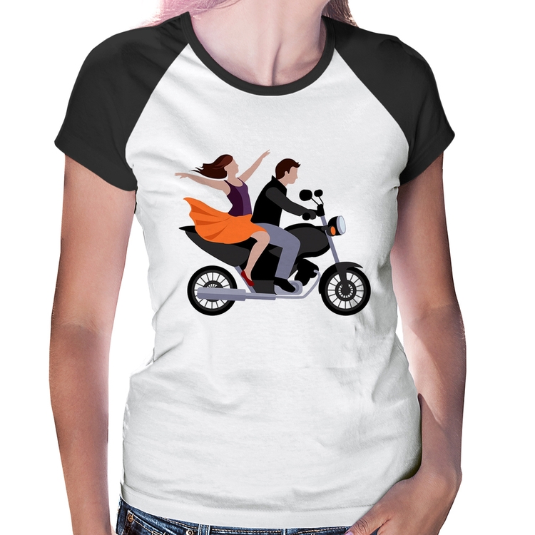 Baby Look Raglan Moto Casal