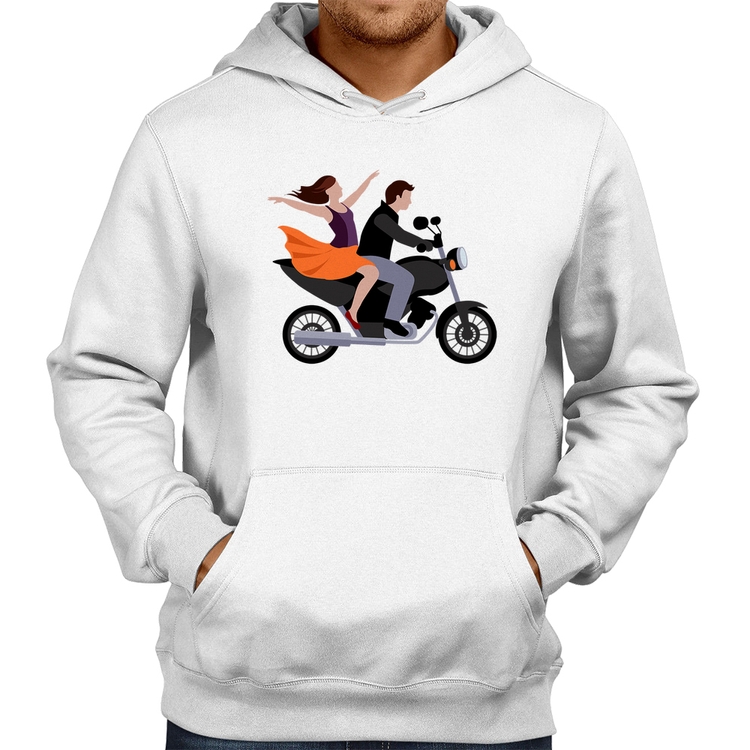 Moletom Moto Casal - Branco