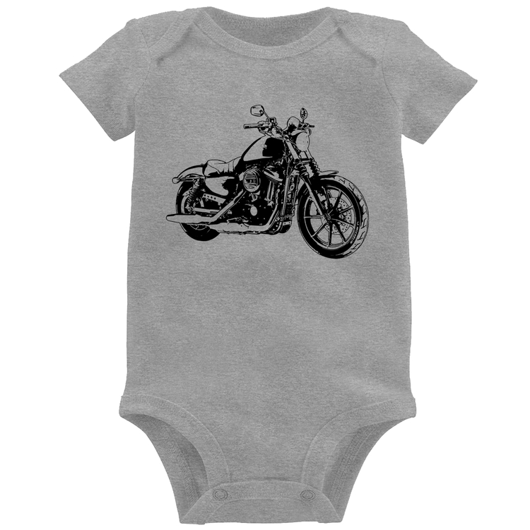 Body Bebê Moto Sportster XL 883 Iron Art - Cinza