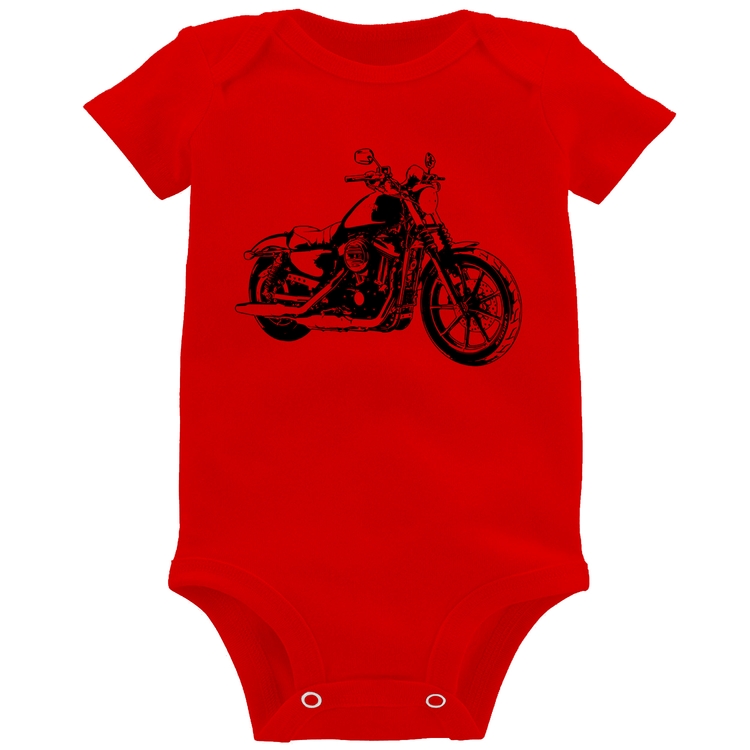Body Bebê Moto Sportster XL 883 Iron Art - Vermelho