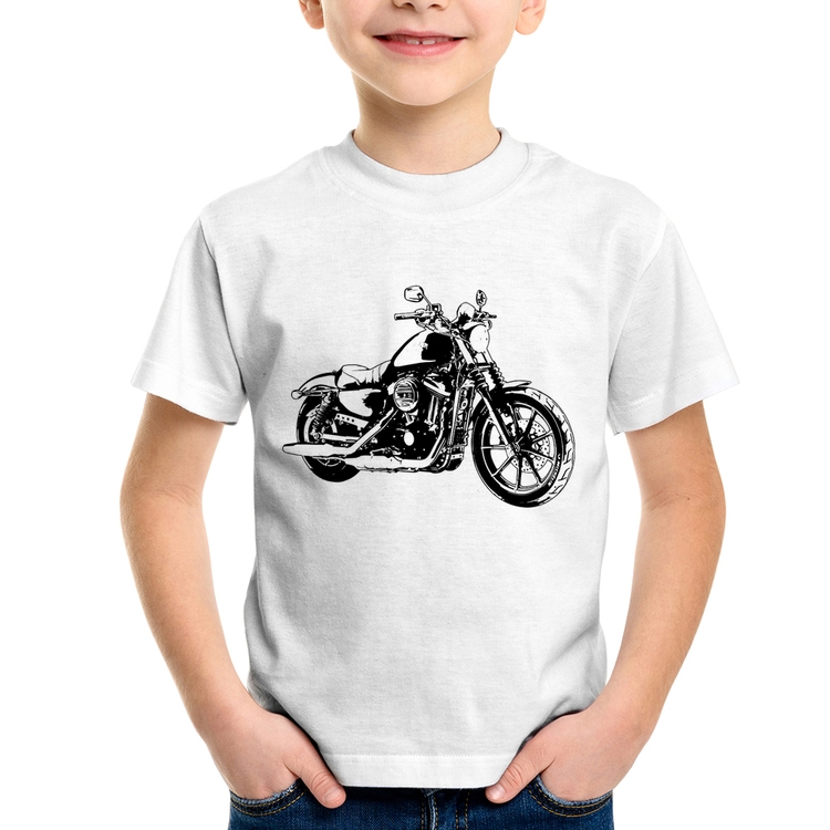 Camiseta Infantil Moto Sportster XL 883 Iron Art