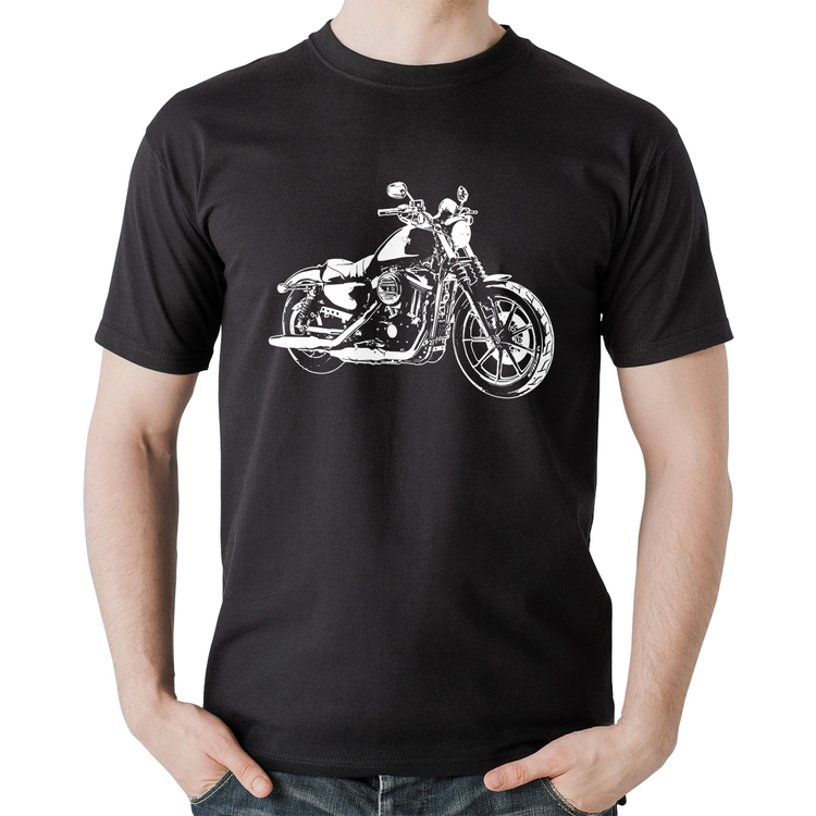 Camiseta Algodão Moto Sportster XL 883 Iron Art
