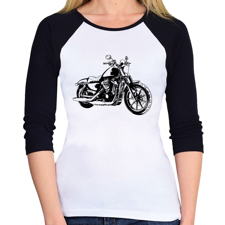 Baby Look Raglan Moto Sportster XL 883 Iron Art Manga 3/4