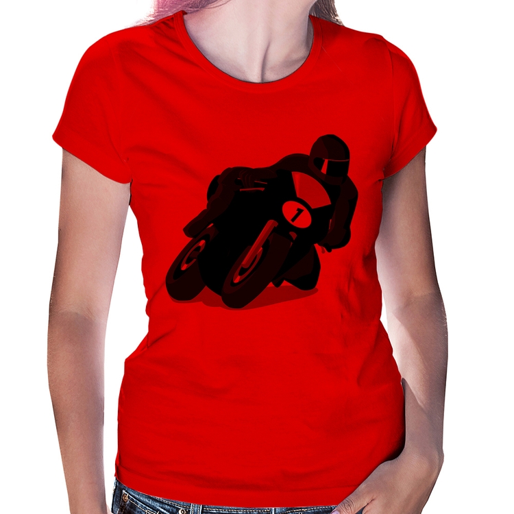 Baby Look Moto Corrida - Vermelha