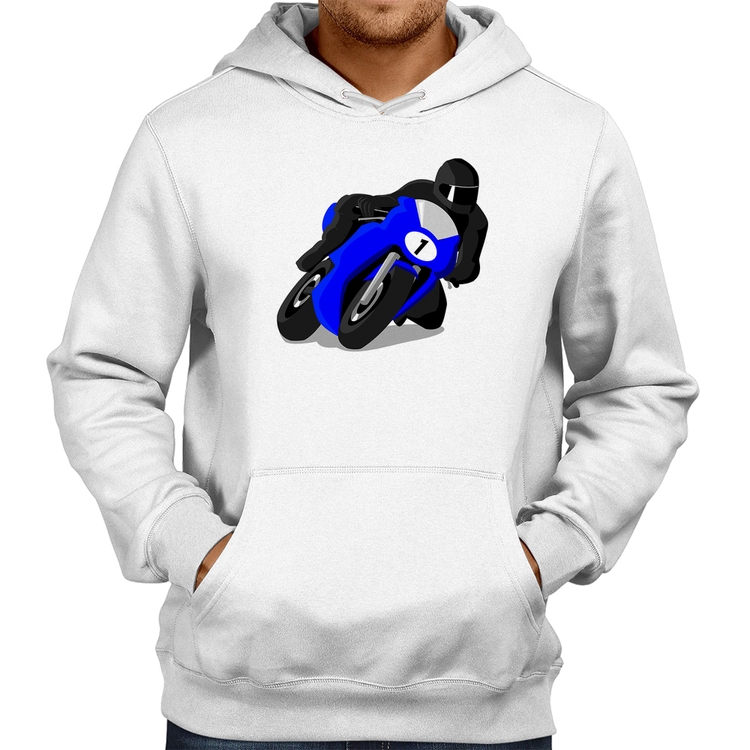 Moletom Moto Corrida - Branco