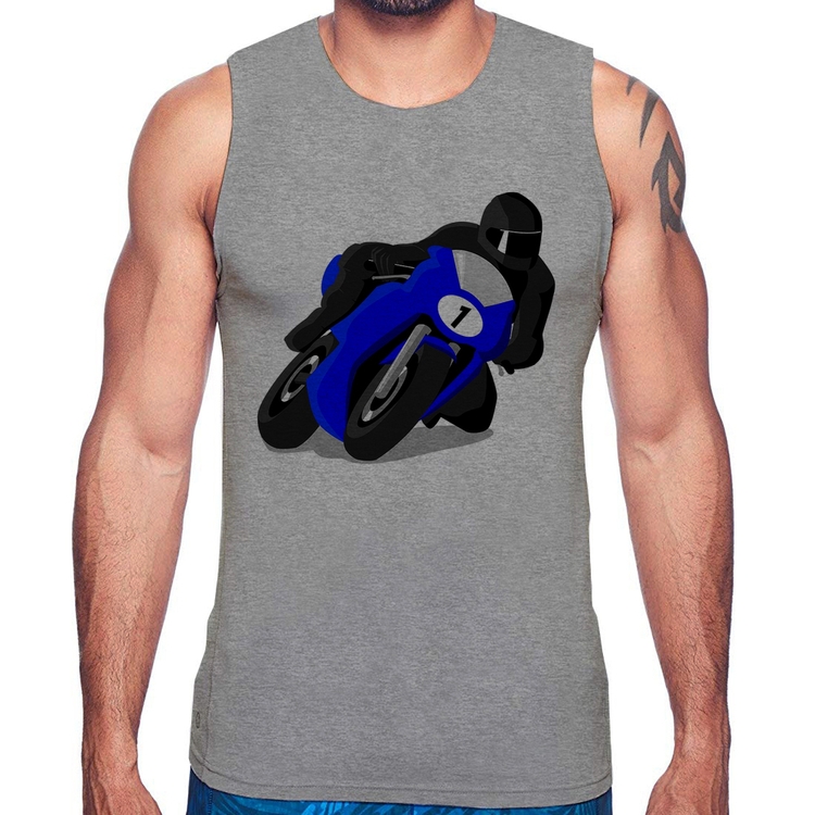 Regata Moto Corrida - Cinza