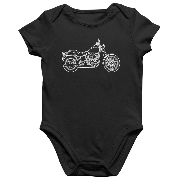 Body Bebê Algodão Moto Custom