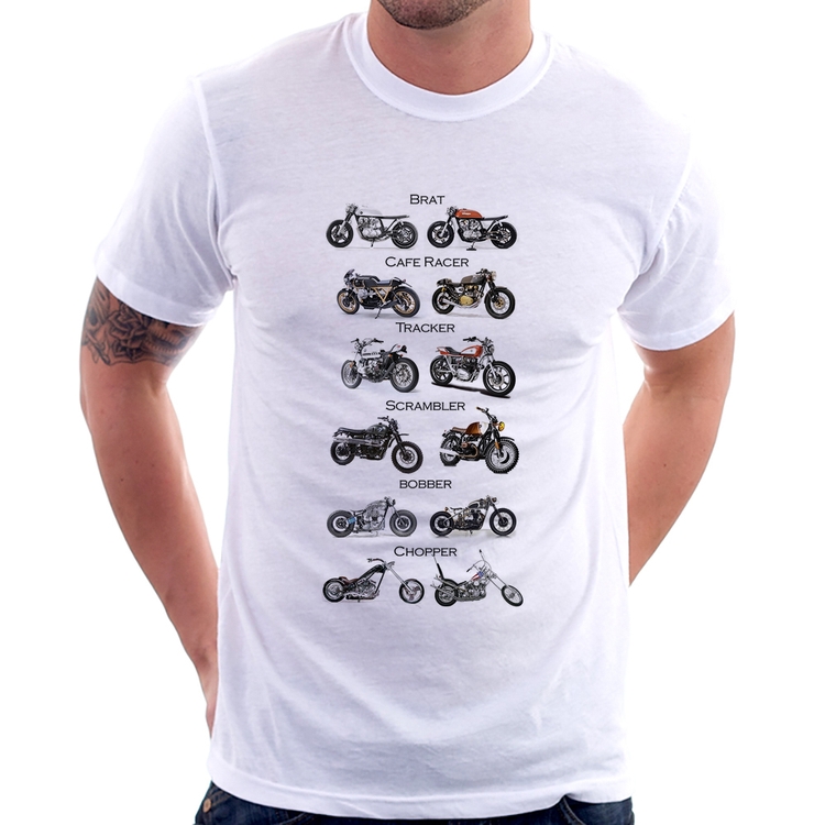 Camiseta Moto Custom Types