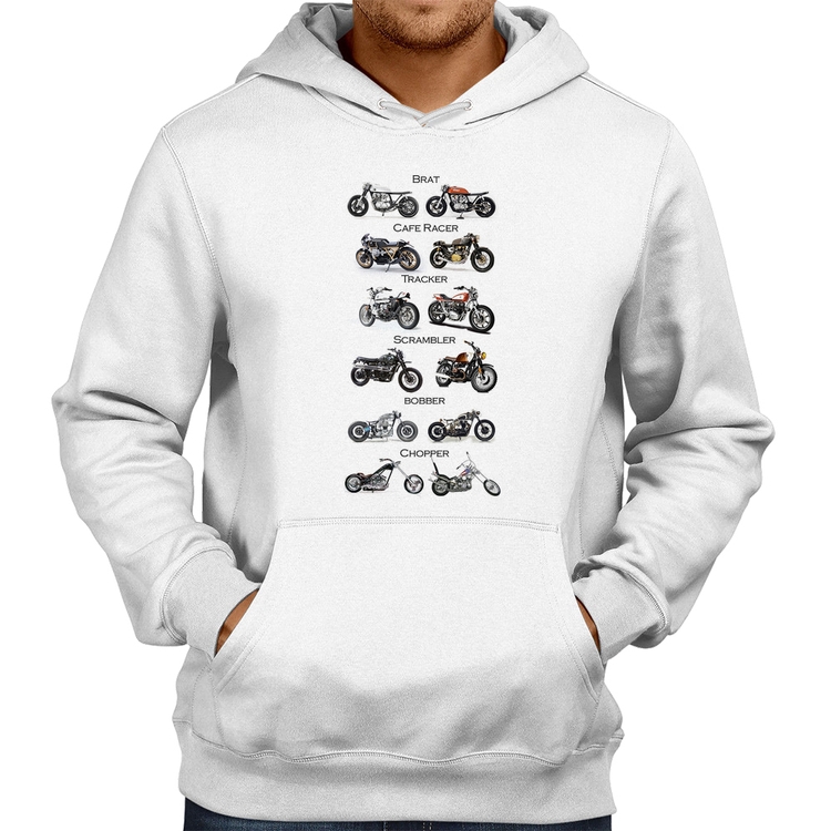 Moletom Moto Custom Types - Branco