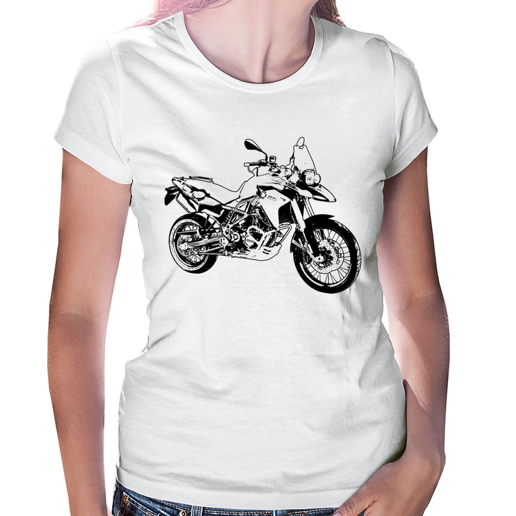 Baby Look Moto F 800 GS Traços