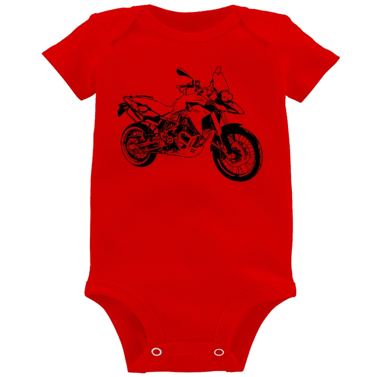 Body Bebê Moto F 800 GS Traços - Vermelho