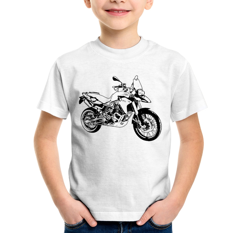 Camiseta Infantil Moto F 800 GS Traços