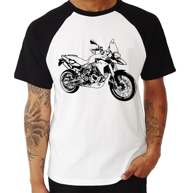 Camiseta Raglan Moto F 800 GS Traços