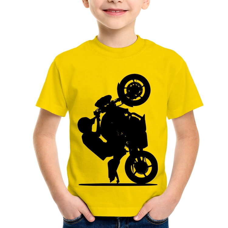 Camiseta Infantil Moto Grau XJ6 - Amarela