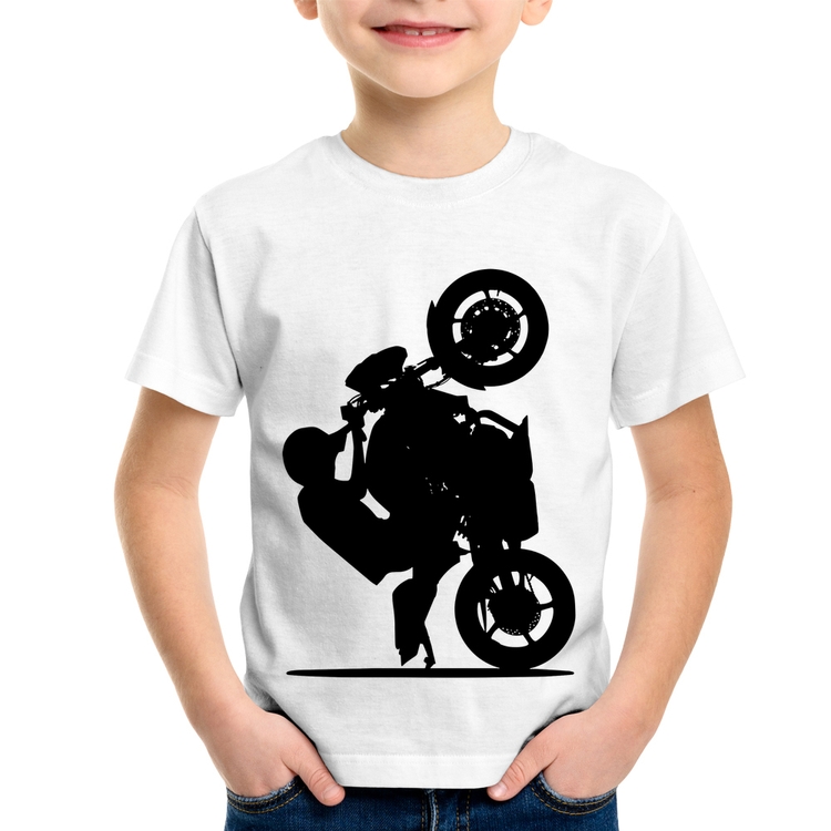 Camiseta Raglan Infantil Moto Grau XJ6