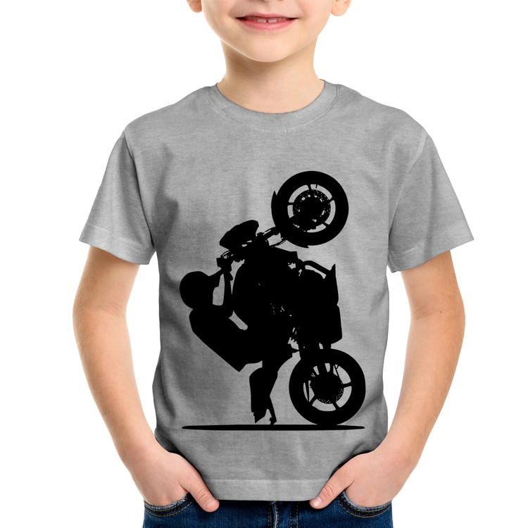 Camiseta Infantil Moto Grau XJ6 - Cinza