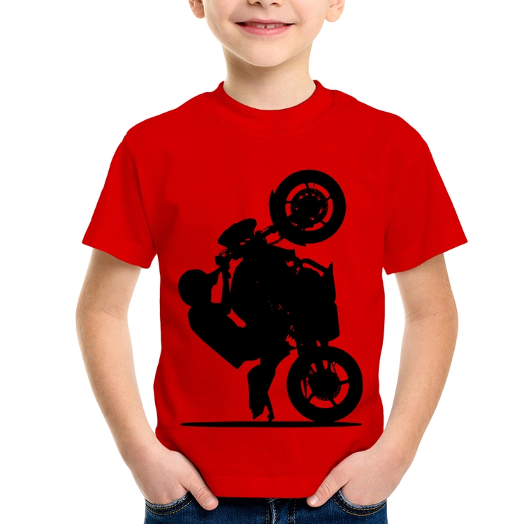 Camiseta Infantil Moto Grau XJ6 - Vermelha