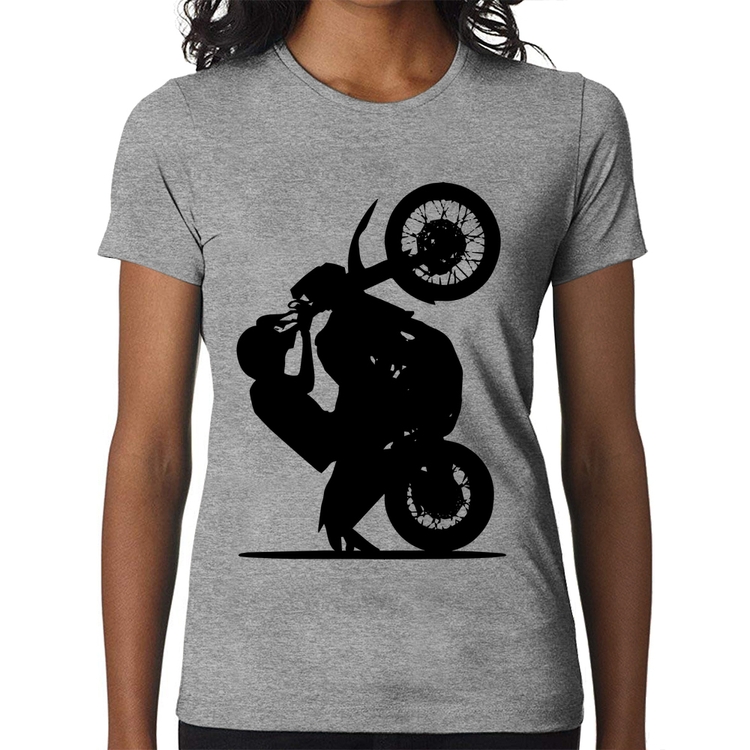 Baby Look Moto Grau XT 660 - Cinza