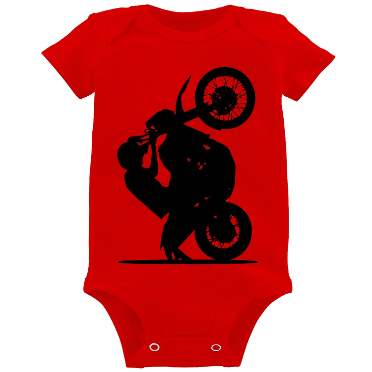 Body Bebê Moto Grau XT 660 - Vermelho