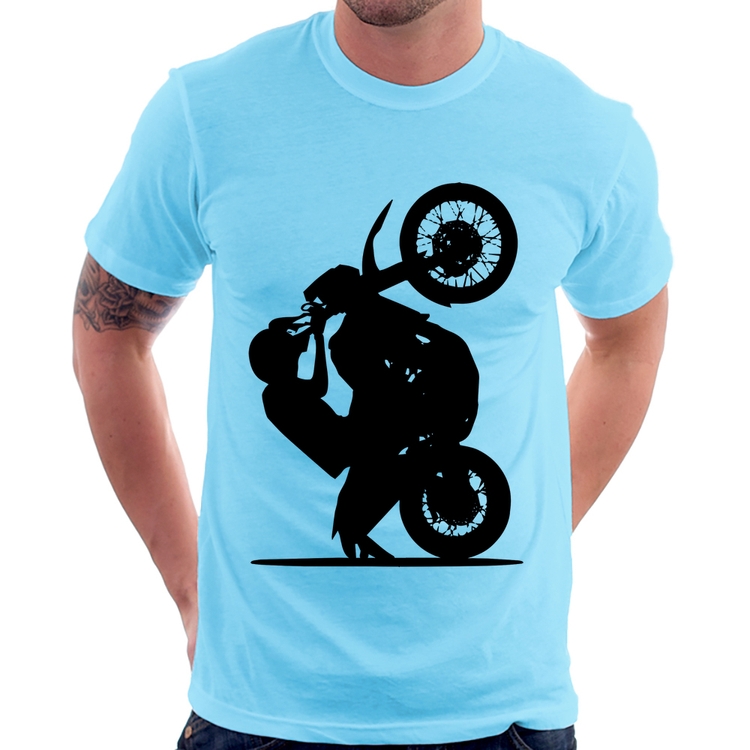 Camiseta Moto Grau XT 660 - Azul Bebê