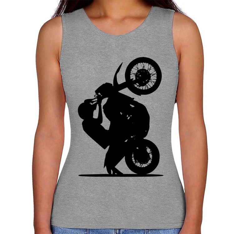 Regata Feminina Moto Grau XT 660 - Cinza