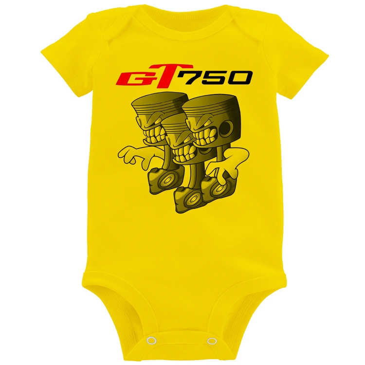 Body Bebê Moto GT 750 Pistões - Amarelo