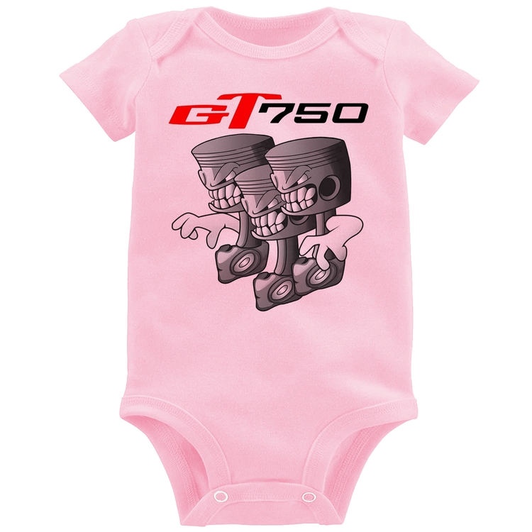 Body Bebê Moto GT 750 Pistões - Rosa Bebê