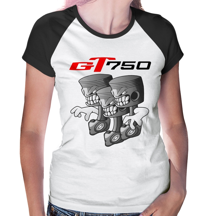 Baby Look Raglan Moto GT 750 Pistões