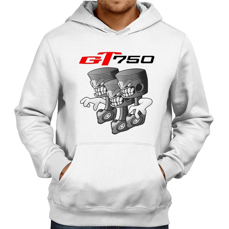 Moletom Moto GT 750 Pistões - Branco