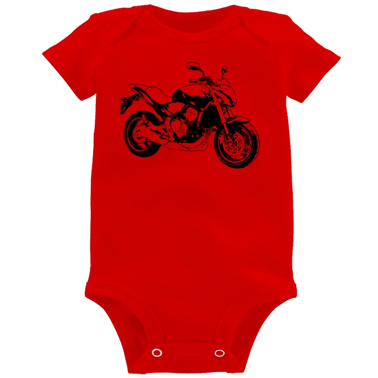 Body Bebê Moto Hornet Art - Vermelho