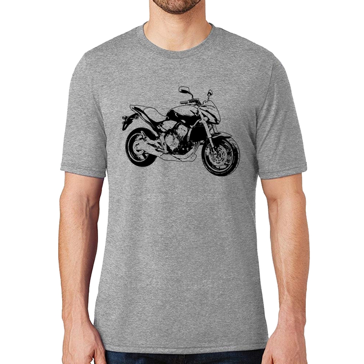 Camiseta Moto Hornet Art - Cinza