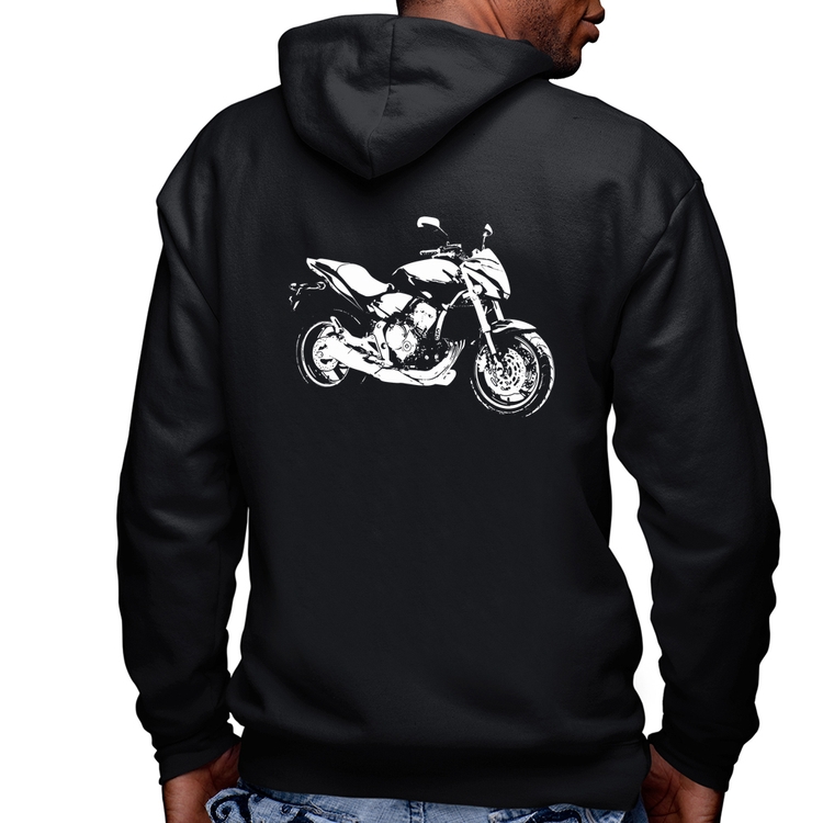 Blusa Moletom Moto Hornet Art Masculina com Capuz e Zíper
