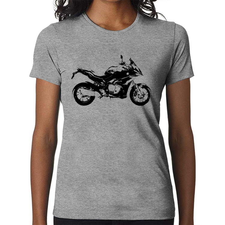 Baby Look Moto S 1000 XR Art - Cinza