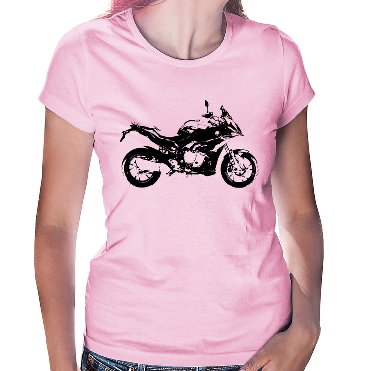 Baby Look Moto S 1000 XR Art - Rosa Bebê