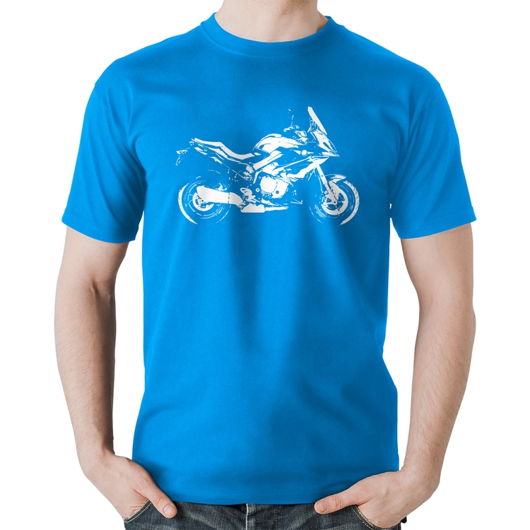 Camiseta Algodão Moto S 1000 XR Art - Azul