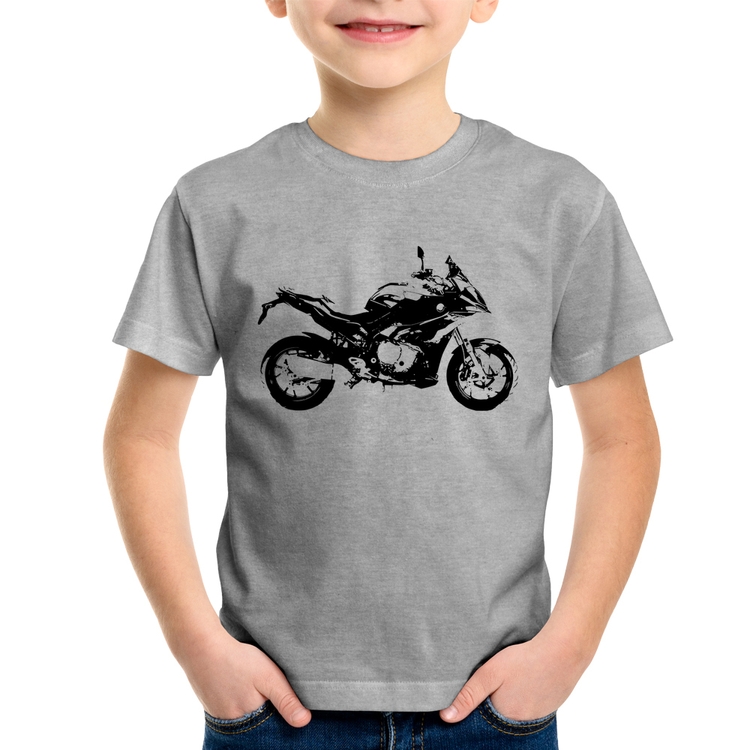 Camiseta Infantil Moto S 1000 XR Art - Cinza