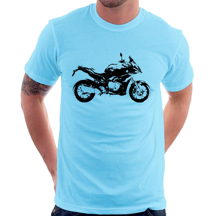 Camiseta Moto S 1000 XR Art - Azul Bebê