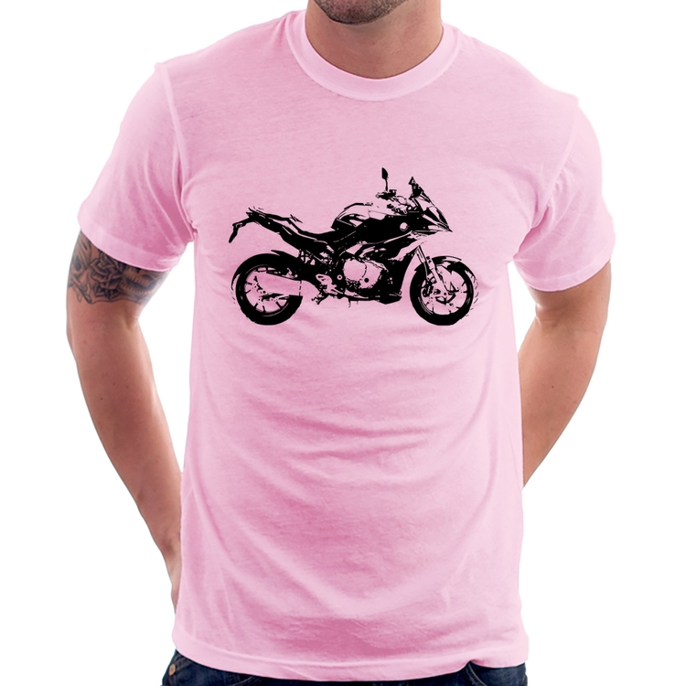 Camiseta Moto S 1000 XR Art - Rosa Bebê