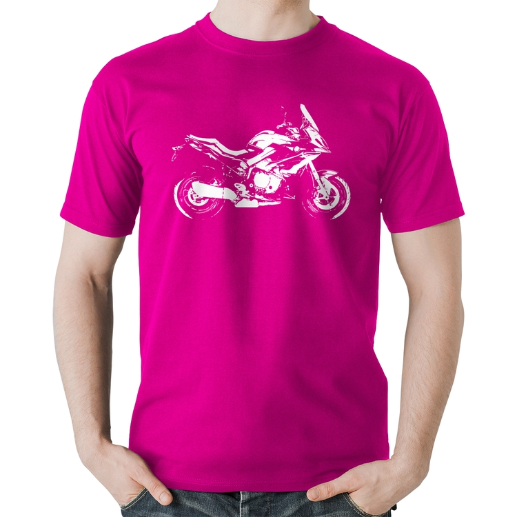 Camiseta Algodão Moto S 1000 XR Art - Rosa