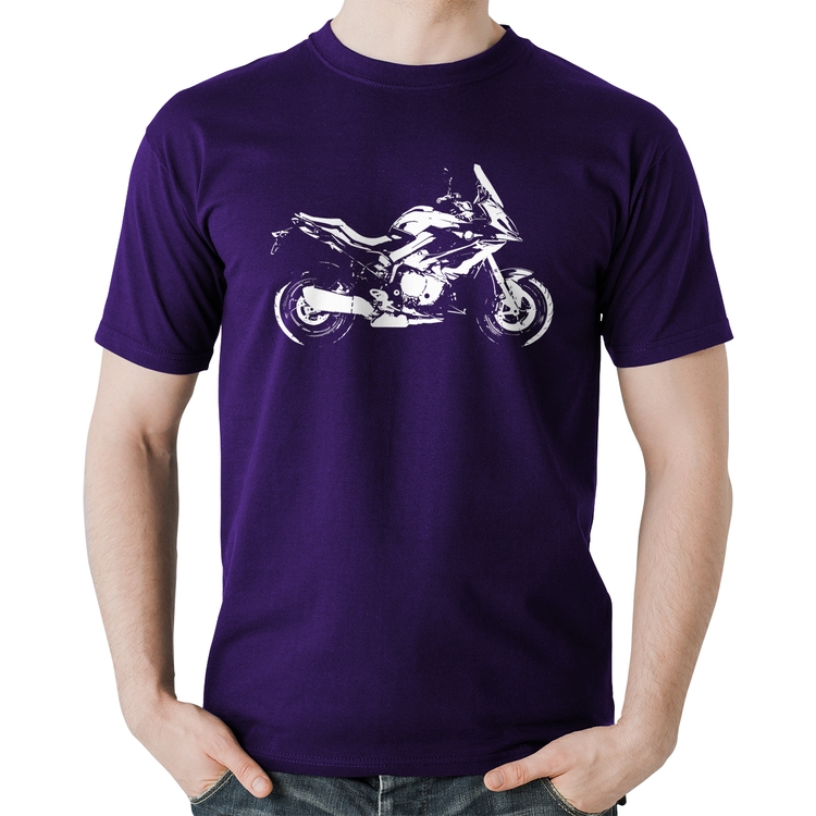 Camiseta Algodão Moto S 1000 XR Art - Roxa