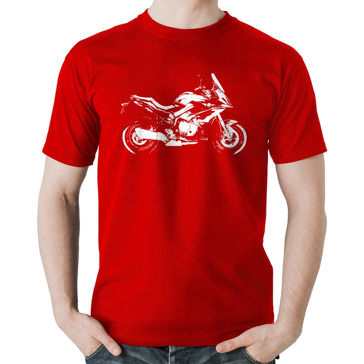 Camiseta Algodão Moto S 1000 XR Art - Vermelha