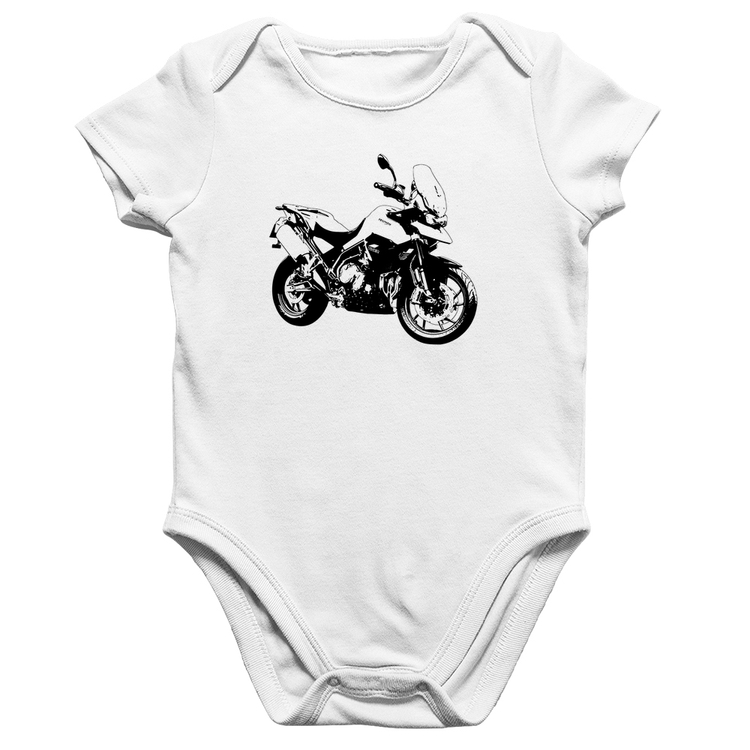 Body Bebê Algodão Moto Tiger 900 GT Art - Branco