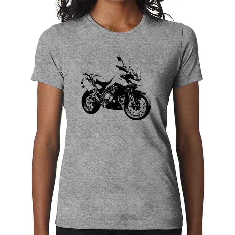 Baby Look Moto Tiger 900 GT Art - Cinza